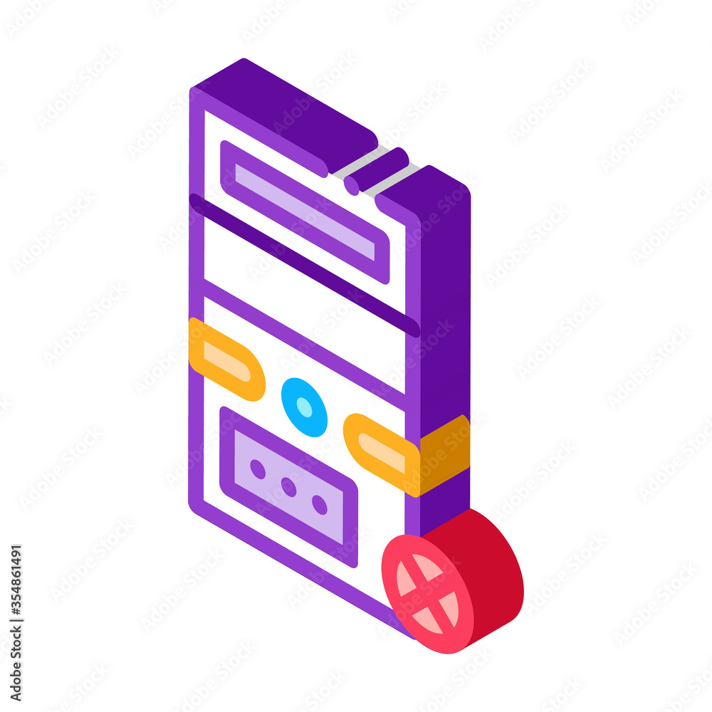 Aufkleber broken computer icon vector. isometric broken computer sign. color isolated symbol illustration
