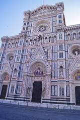 Fototapeta na wymiar Facade of Santa Maria del Fiore cathedral, Florence, Italy