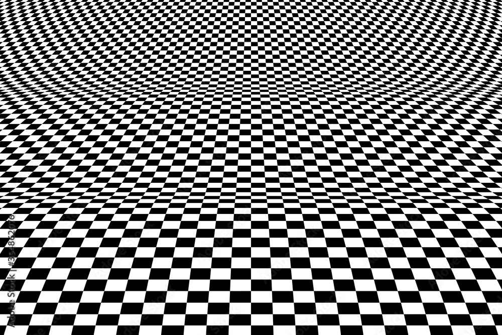 Poster Abstract square op art pattern decorative design element of mesh background. illustration vector eps10