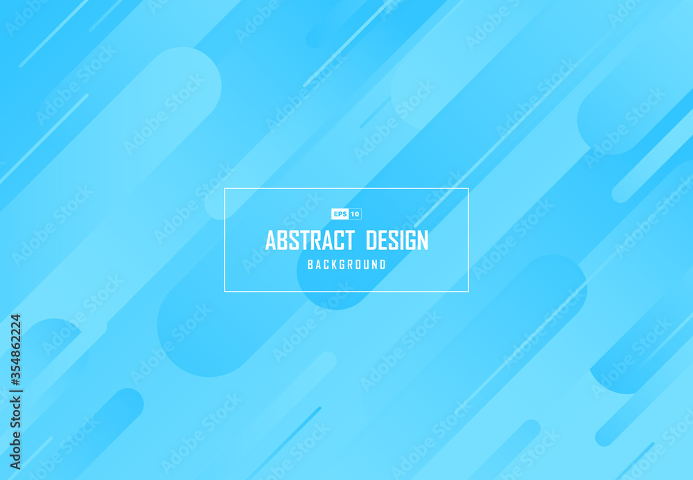 Poster abstract gradient blue stripe line pattern artwork of fluid design element background. illustration 