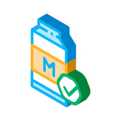 Milk Bottle Icon Vector. Isometric Milk Bottle sign. color isolated symbol illustration