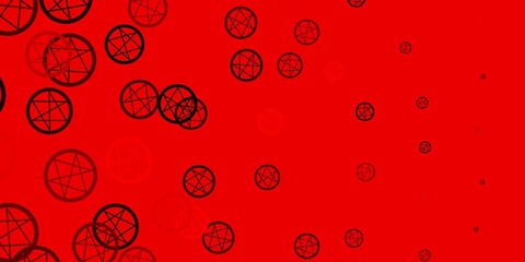 Light Orange vector backdrop with mystery symbols.