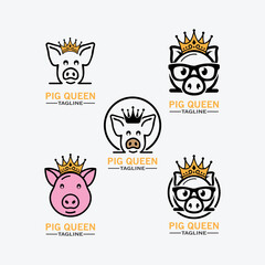 Cartoon pig Design illustration