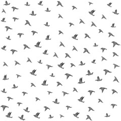 Obraz na płótnie Canvas Set of origami bird seamless pattern. Vector