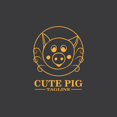 Cartoon pig Design illustration