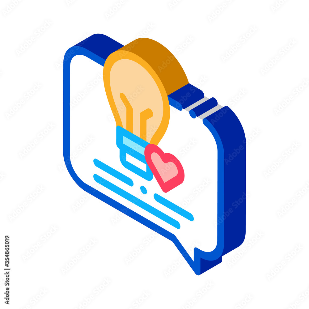 Poster lightbulb frame icon vector. isometric lightbulb frame sign. color isolated symbol illustration