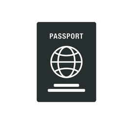 Passport icon.  Vector passport illustration. 