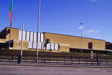 Fototapeta na wymiar Florence during the covid-19 emergency, Santa Maria Novella railway station, Italy