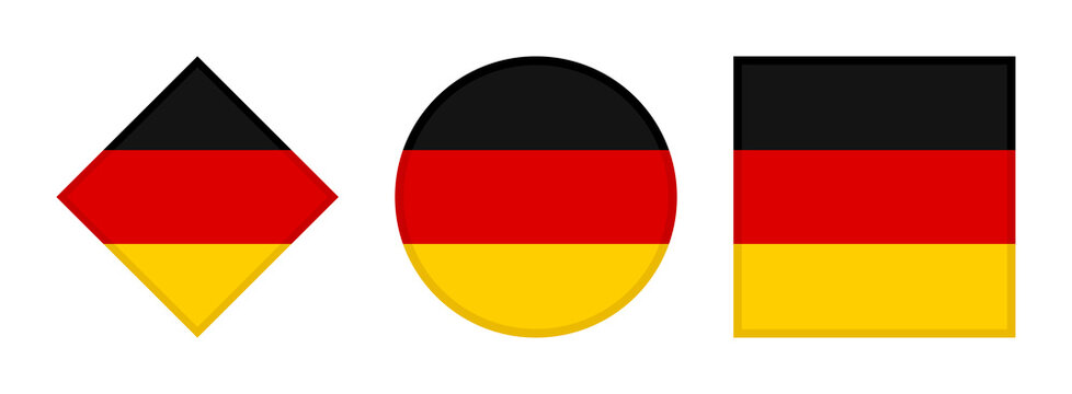 germany flag icon set. isolated on white background
