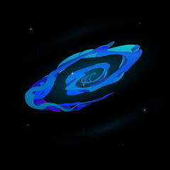 Cartoon galaxy Eps 10 stock vector illustration