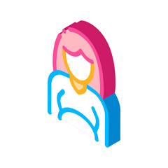 Pregnant Woman Icon Vector. Isometric Pregnant Woman sign. color isolated symbol illustration