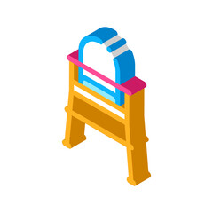 Chair For Feeding Icon Vector. Isometric Chair For Feeding sign. color isolated symbol illustration