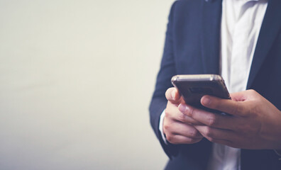 businessman using mobile phone