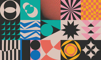 Brutalism Design Abstract Vector Pattern © Normform