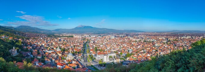 Aerial view of City of Prizren in Kosovo
