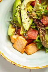 Luxury restaurant side dish top view