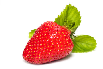 Strawberry on white background. close up