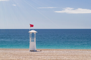 lifeguard cabin on the beach
