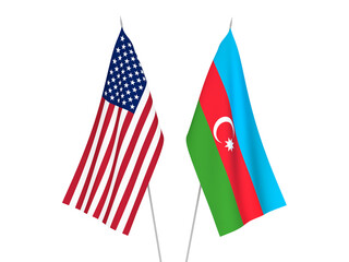 America and Republic of Azerbaijan flags