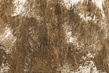 Creative abstract brown background concrete, weathered with cracks and scratches. Landscape style. Grungy Concrete Surface. Great background or texture.
