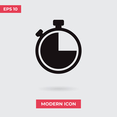 Stopwatch vector icon, simple sign for web site and mobile app.