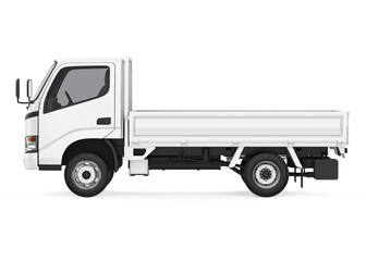 Flatbed Truck Isolated