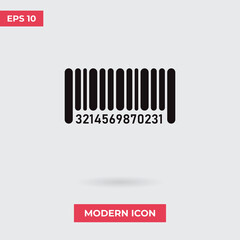 Barcode vector icon, simple sign for web site and mobile app.