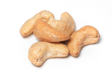 Roasted cashew nuts, texture and background.