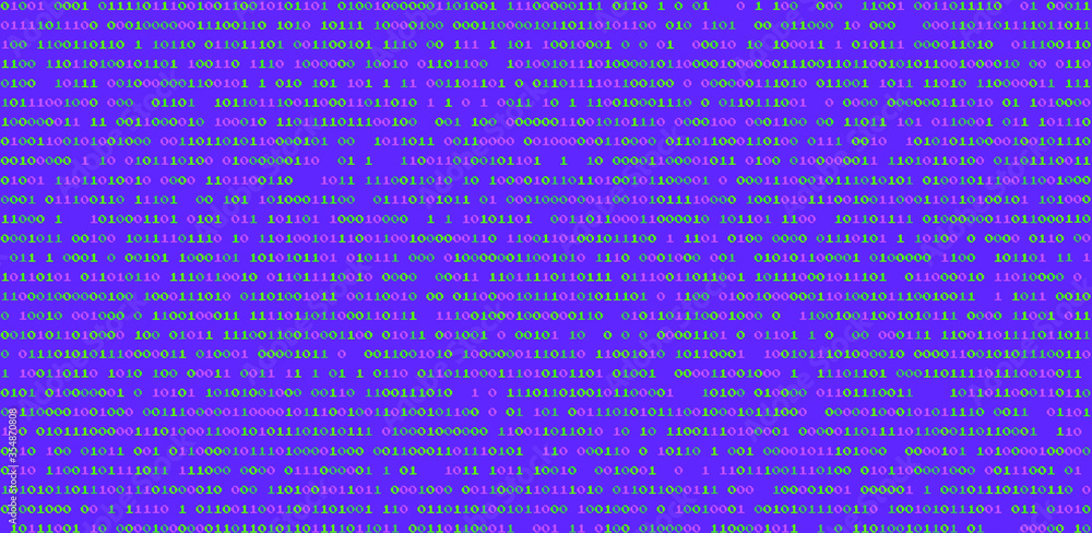 Aufkleber Vaporwave and retrowave background with binary code in pastel colors. Retro 80's style.
