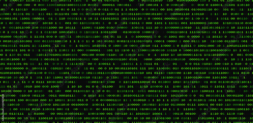 Aufkleber Abstract futuristic background with binary code, cyberspace matrix with digits.