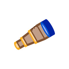 Pirate Spyglass Icon Vector. Isometric Pirate Spyglass isometric sign. color isolated symbol illustration