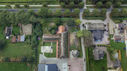 Aerial Frederiksoord Wilhelminaoord Hoeve Marianne. Farm.  Drenthe Netherlands. Maatschappij van Weldadigheid