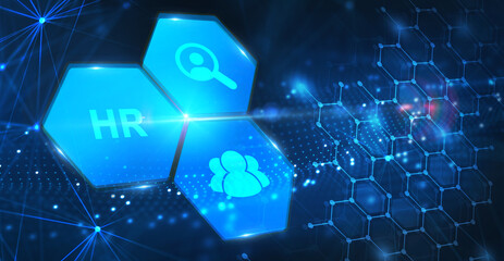 Business, Technology, Internet and network concept. Human Resources HR management concept.