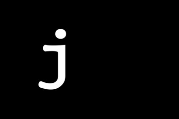 Lowercase letter j vector image