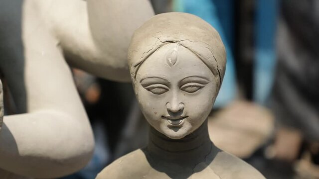 Goddess Durga close-up face