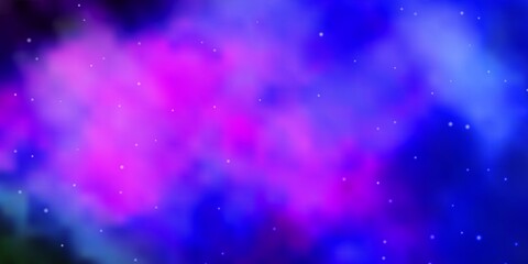 Dark Multicolor vector template with neon stars. Blur decorative design in simple style with stars. Pattern for websites, landing pages.