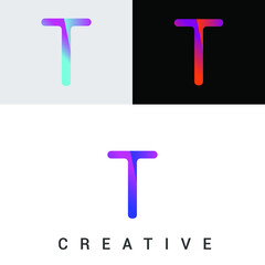 This is Alphabet T letter logo deign