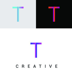 This is alphabet T letter logo 