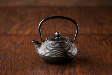 Black japanese cast-iron teapot 
