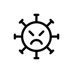 corona virus emoji, covid19 icon vector, bad face virus