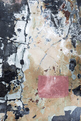 Dirty concrete wall with streaks of water, stains, cracks and scratches. Grungy concrete surface. Great background or texture for your project.