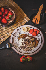 Banana Pancake with Strawberry