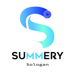 abstract logo design on  s letter vector logo 