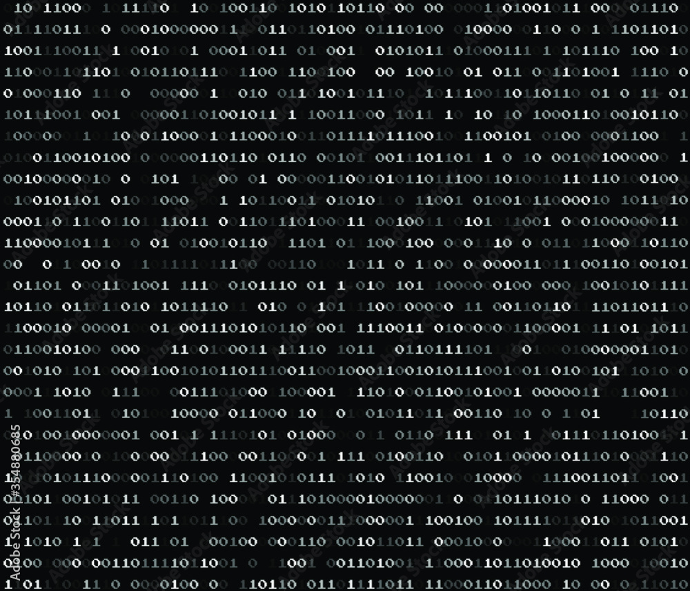 Aufkleber Abstract futuristic background with binary code, cyberspace matrix with digits.