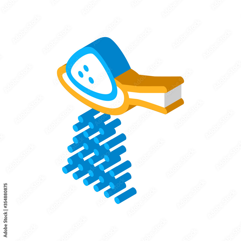 Sticker spoon of sugar icon vector. isometric spoon of sugar sign. color isolated symbol illustration