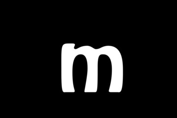Lowercase letter m vector image