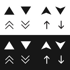 vector arrow sign.up down arrow symbol design set. app icon. website icon .aroow icon