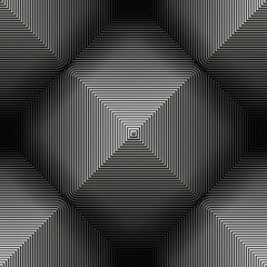 3d effect - abstract geometric black white pattern