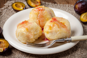 Sweet plum dumplings.