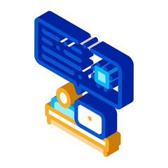 Programming Code Icon Vector. Isometric Programming Code sign. color isolated symbol illustration